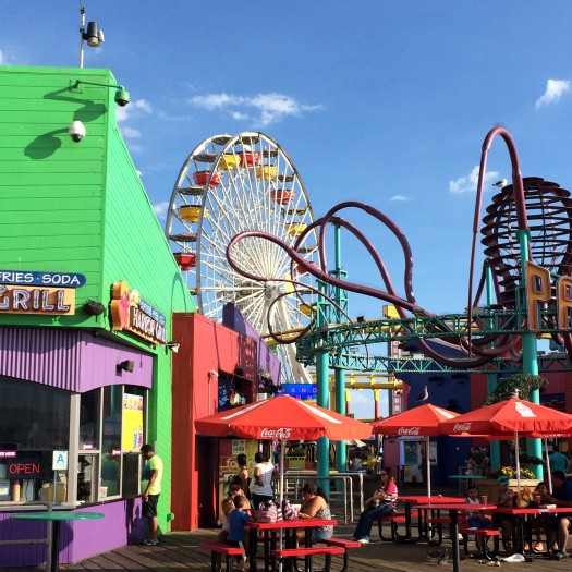 Le pier de Santa Monica, reconnaissable à sa grande roue