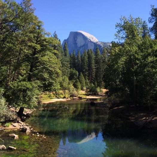Le half dôme, l’un des symbole du parc de Yosemite. 