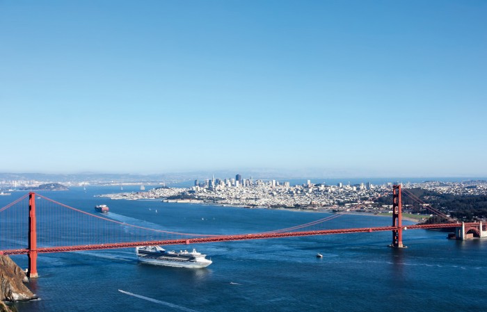 Depuis les collines de Twin peaks, le Golden Gate.