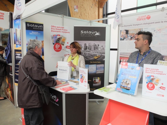 Virginie, de l’agence de Saint-Malo, a animé le stand Salaün Holidays-Ouest-France, en compagnie de Jules, du service Promotion de Ouest-France.