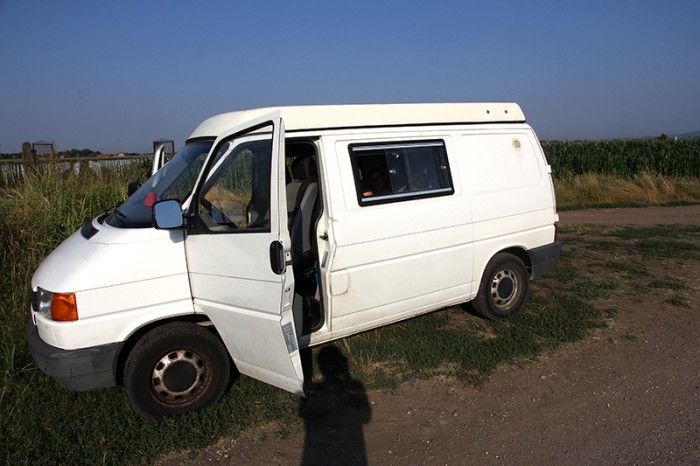 Le combi Volkswagen, du côté de Vérone en Italie.